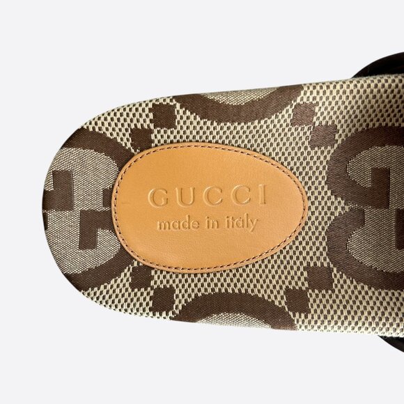 Gucci Beige & Brown GG Monogram Sandals - Picture 8 of 8